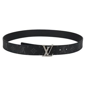 LOUIS VUITTON Eclipse 35 MM Ceinture LV Printed Initials Belt M0450 Auth 135028A